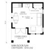 CRAFTSMAN GUEST HOUSE PLANS - GHA-232 - 01 FLOOR PLAN