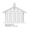 CRAFTSMAN GUEST HOUSE PLANS - GHA-232 - 03 REAR ELEVATION