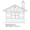 CRAFTSMAN GUEST HOUSE PLANS - GHB-196 - 03 REAR ELEVATION