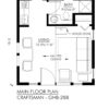 CRAFTSMAN GUEST HOUSE PLANS - GHB-288 - 01 FLOOR PLAN