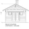 CRAFTSMAN GUEST HOUSE PLANS - GHB-288 - 02 FRONT ELEVATION