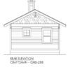 CRAFTSMAN GUEST HOUSE PLANS - GHB-288 - 03 REAR ELEVATION