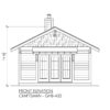 CRAFTSMAN GUEST HOUSE PLANS - GHB-432 - 02 FRONT ELEVATION