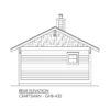 CRAFTSMAN GUEST HOUSE PLANS - GHB-432 - 03 REAR ELEVATION