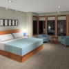 PRAIRIE HOME PLANS - LOWRY-3512 - MASTER BEDROOM 3D RENDERING