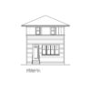 SMALL HOUSE PLANS - ALEXANDER-840 - 04 REAR ELEVATION