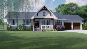 MODERN FARMHOUSE PLANS - PRELUDE-1718_Front View